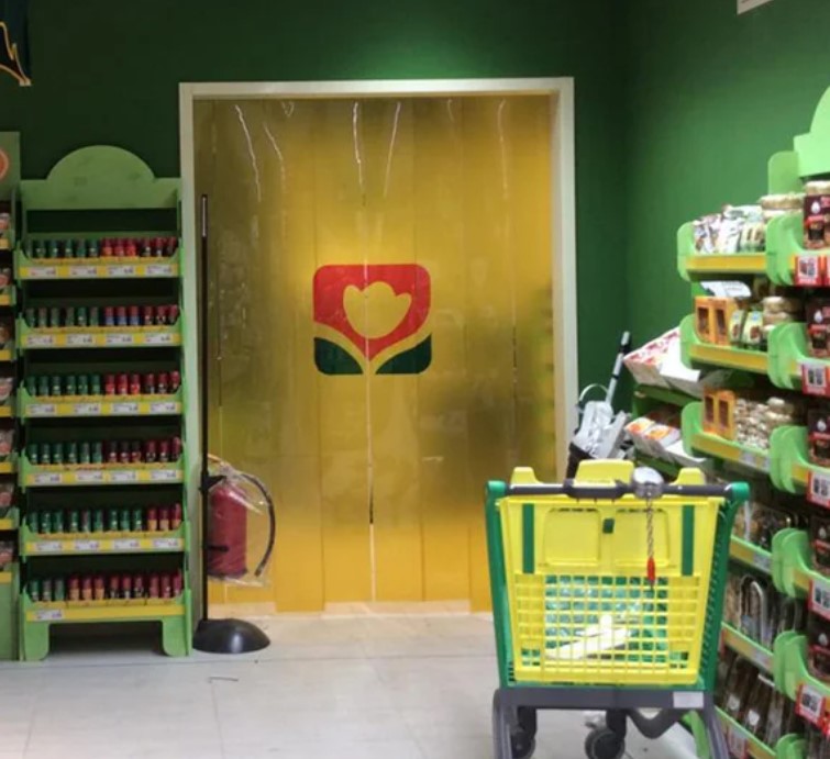 Grocery Curtains – PVC Strip Curtains for Supermarket Cold Storage, Temperature Control and Energy Savings by INFOCUS, Dubai